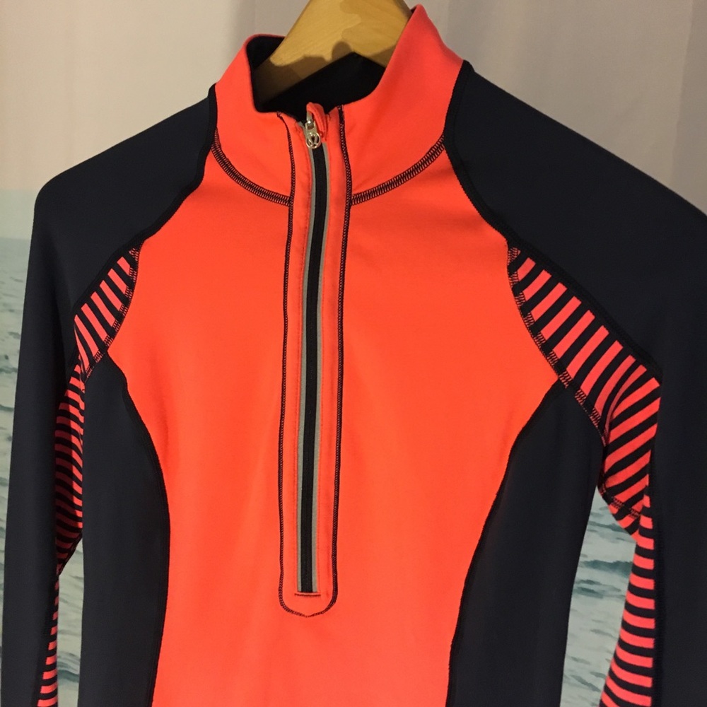Lululemon neon striped jacket.
